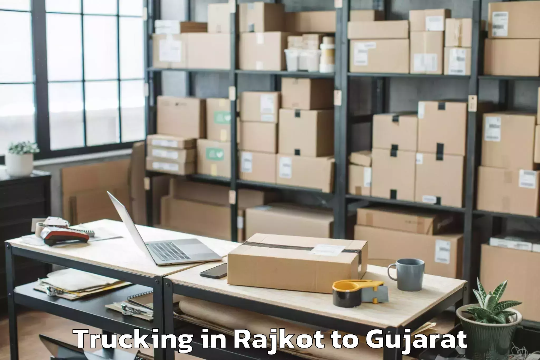 Top Rajkot to Amod Trucking Available